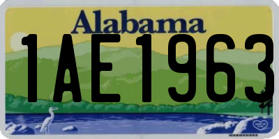 AL license plate 1AE1963