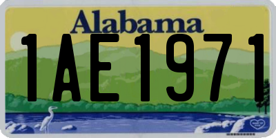 AL license plate 1AE1971