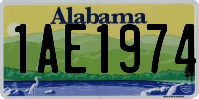 AL license plate 1AE1974