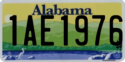 AL license plate 1AE1976