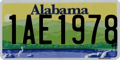 AL license plate 1AE1978