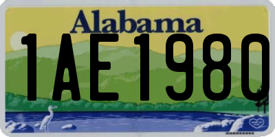 AL license plate 1AE1980