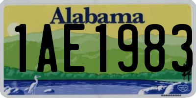 AL license plate 1AE1983