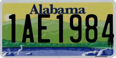 AL license plate 1AE1984