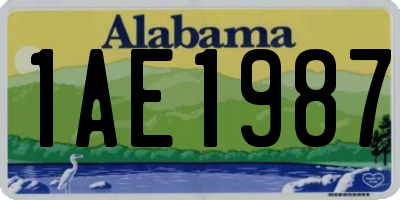 AL license plate 1AE1987