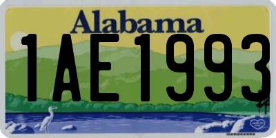 AL license plate 1AE1993