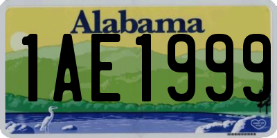 AL license plate 1AE1999