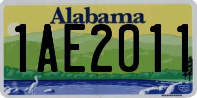 AL license plate 1AE2011