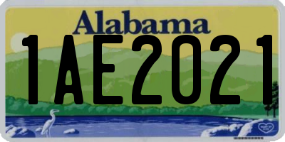 AL license plate 1AE2021