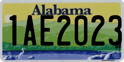 AL license plate 1AE2023