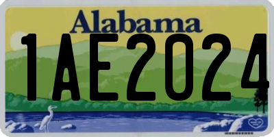 AL license plate 1AE2024