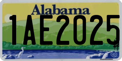 AL license plate 1AE2025