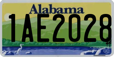 AL license plate 1AE2028