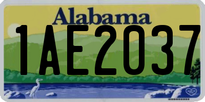 AL license plate 1AE2037