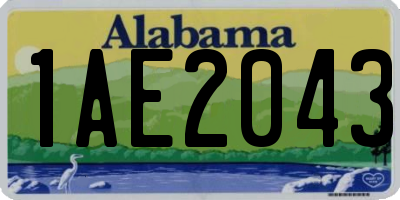 AL license plate 1AE2043