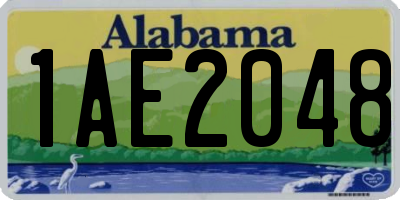 AL license plate 1AE2048
