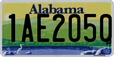 AL license plate 1AE2050