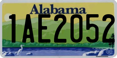 AL license plate 1AE2052