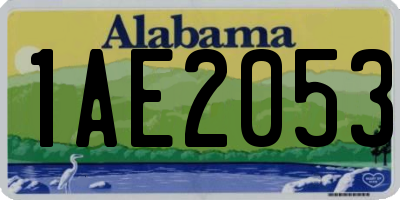 AL license plate 1AE2053