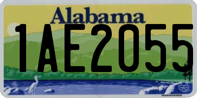 AL license plate 1AE2055