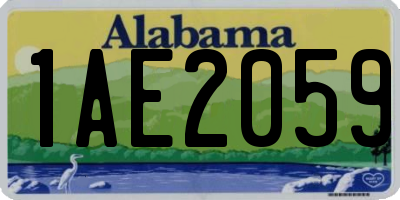 AL license plate 1AE2059