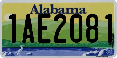 AL license plate 1AE2081