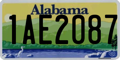AL license plate 1AE2087