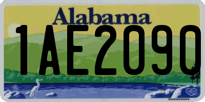 AL license plate 1AE2090
