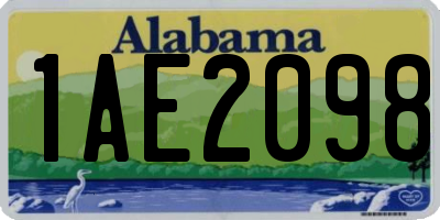 AL license plate 1AE2098