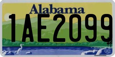 AL license plate 1AE2099