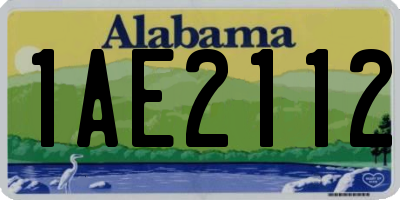 AL license plate 1AE2112
