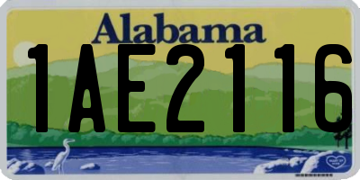 AL license plate 1AE2116