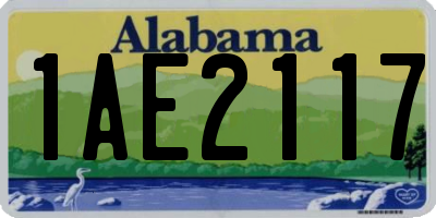 AL license plate 1AE2117