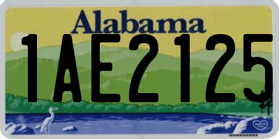 AL license plate 1AE2125
