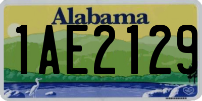AL license plate 1AE2129