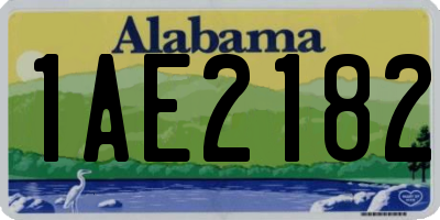 AL license plate 1AE2182