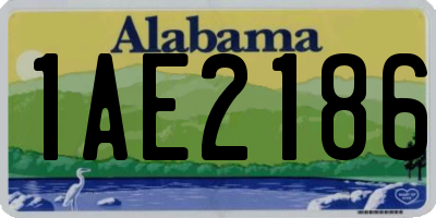 AL license plate 1AE2186