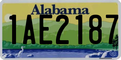 AL license plate 1AE2187