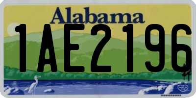 AL license plate 1AE2196