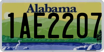 AL license plate 1AE2207