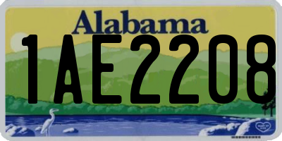AL license plate 1AE2208
