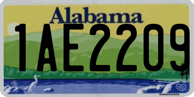 AL license plate 1AE2209