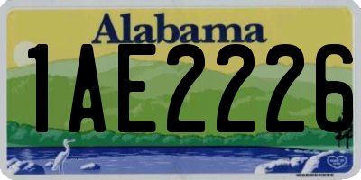 AL license plate 1AE2226