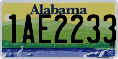 AL license plate 1AE2233