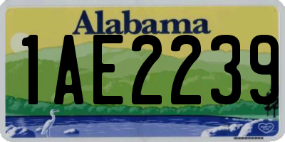 AL license plate 1AE2239