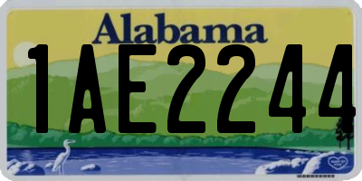 AL license plate 1AE2244