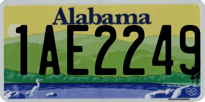 AL license plate 1AE2249