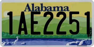 AL license plate 1AE2251