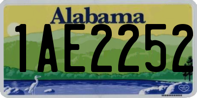 AL license plate 1AE2252