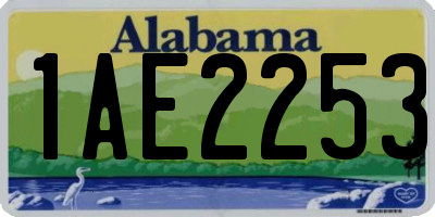 AL license plate 1AE2253
